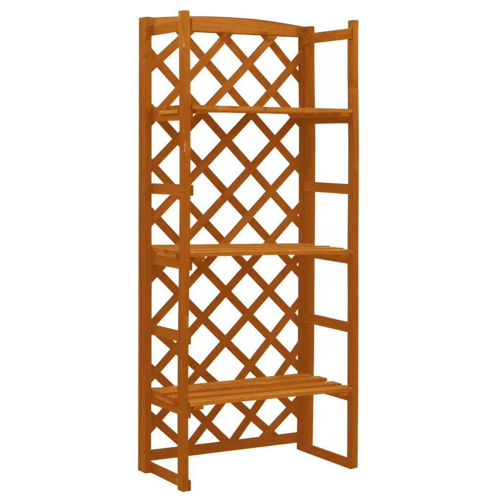 Fioriera con Traliccio Arancione 60x30x140 cm Massello di Abete cod mxl 64368