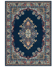 Tappeto P6210 blu cm.180x270 stile orientale persiano, economico resistente facile da pulire