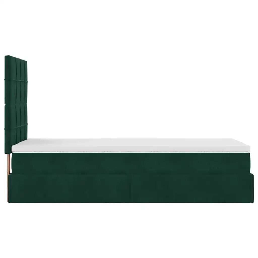 Struttura Letto Pouf con Materassi 80x200 cm Velluto 3314285