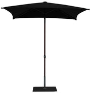 Ombrellone da Giardino 2x2 m Palo Ø38 mm in Alluminio Effetto Legno Tessuto Olefin Trend Wood Nero
