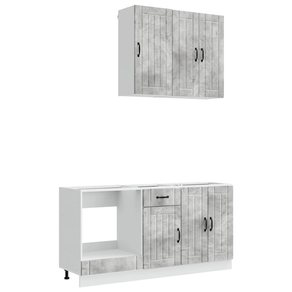 Unità Cucina LUCCA 5 pcs Grigio Cemento Legno ingegnerizzato 3438258