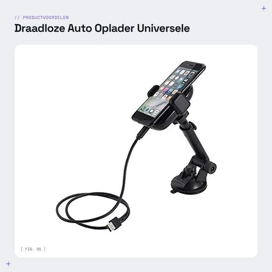 Caricatore Auto per Smartphone - Universale - Rotazione 360 Gradi - Nero - Ricarica Rapida - Adatto a tutti i Telefoni - Dimensioni Compresse