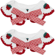 Collare di maglia a collo alto - 2 pezzi - Misura collo 20-25 cm - Adatto per gatti/gattini - Filato soffice - Decorazioni rimovibili - Collare