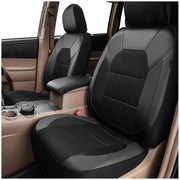 Set di cuscini per sedia universale - 4 pezzi - in pelle PU - nero/grigio - confortevole e duraturo - rivestimento di sedile