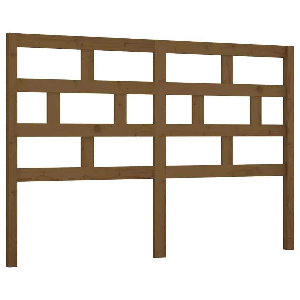 Testiera per Letto-Testata-Testiera Decorativa ambra 146x4x100 cm in Legno Massello di Pino 516031