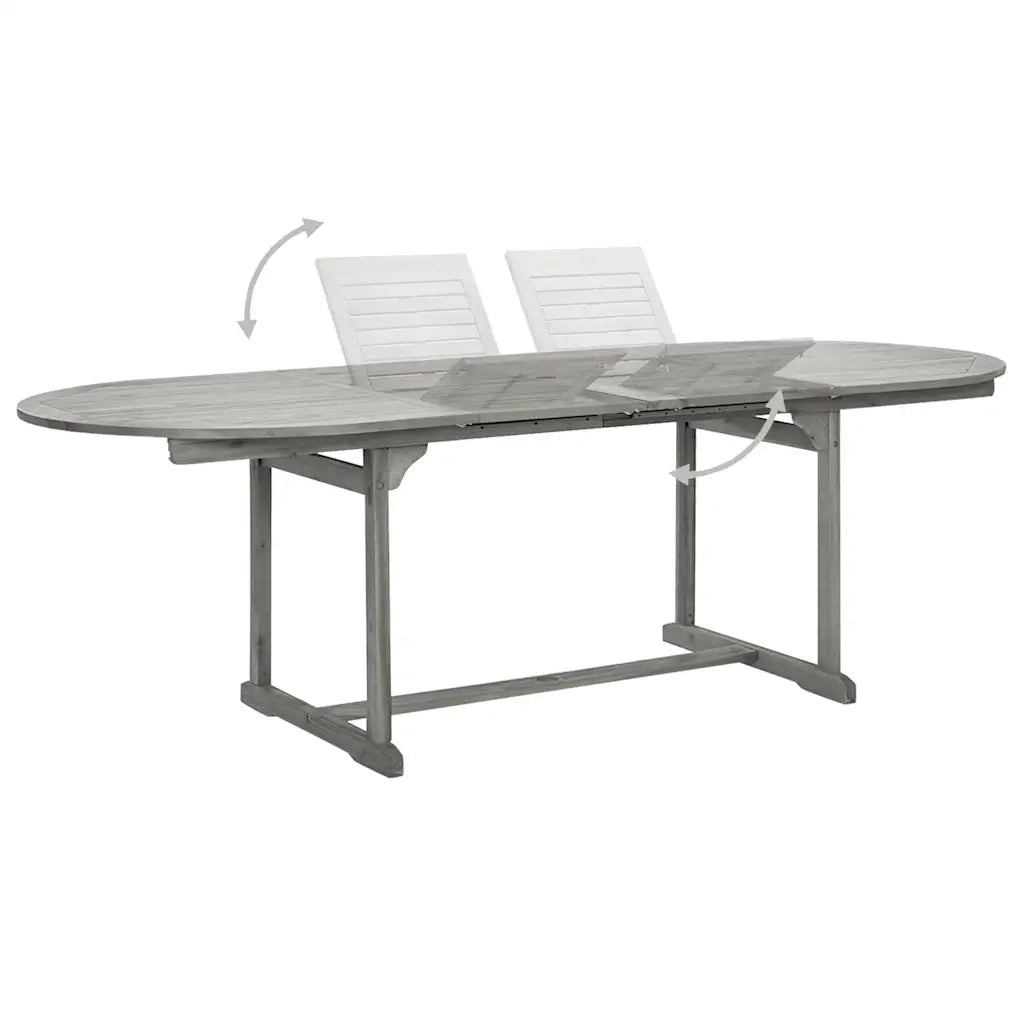 Tavolo da Pranzo per Esterni (160-240)x100x75cm Massello Acacia 316572