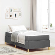 Struttura del letto Grigio scuro 90 x 190 cm Tessuto