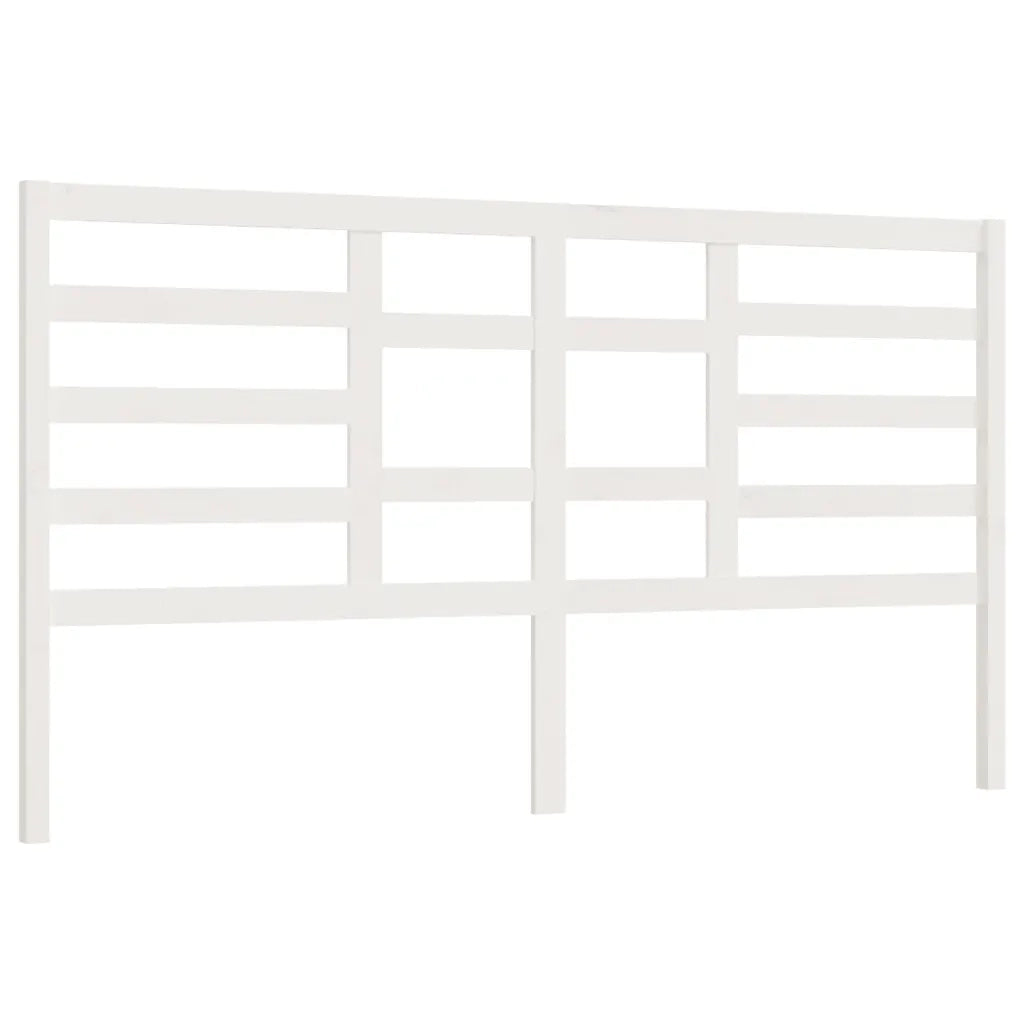Testiera per Letto-Testata-Testiera Decorativa Bianca 206x4x104 cm Legno Massello di Pino 256518