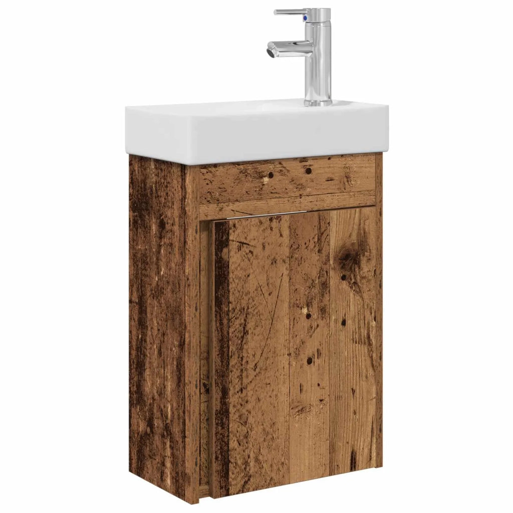 Mobile bagno con rubinetto Legno antico 40,5 x 22,5 x 62 cm 889527