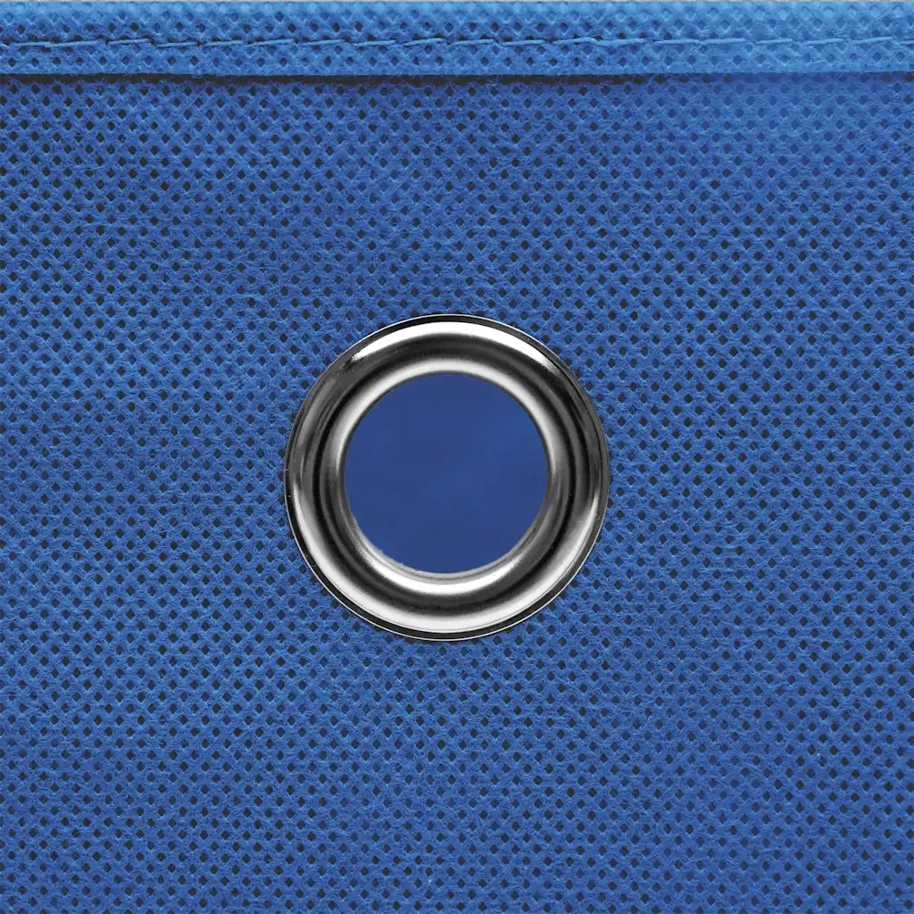 Scatole Portaoggetti con Coperchi 4pz Blu 32x32x32 cm Tessuto