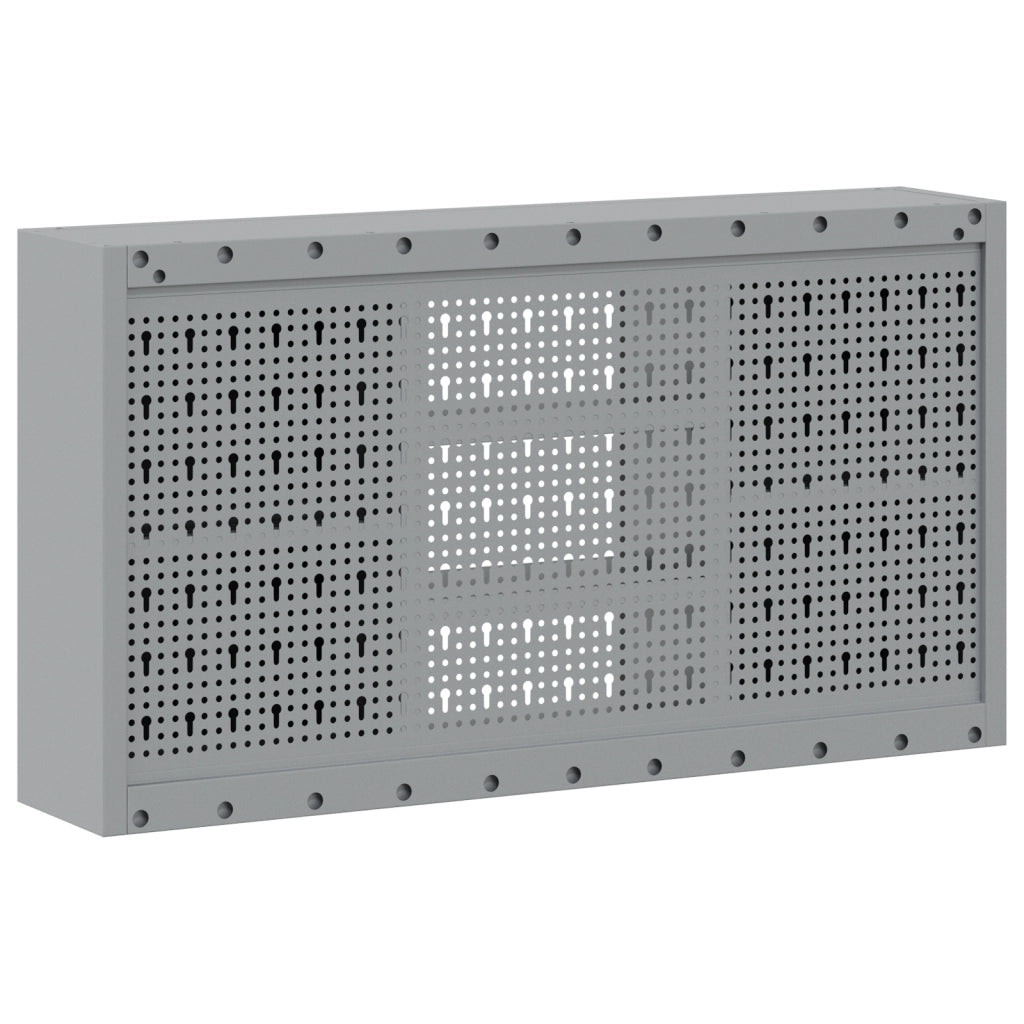 Armadio da Muro  con Pannello Perforato Nero 100x20x55 cm in Acciaio