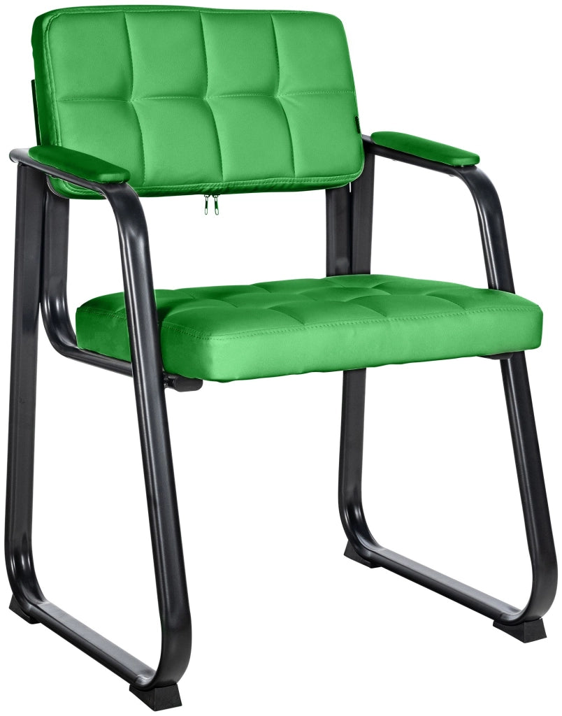 Sedia Visitatore Canada B in Similpelle verde