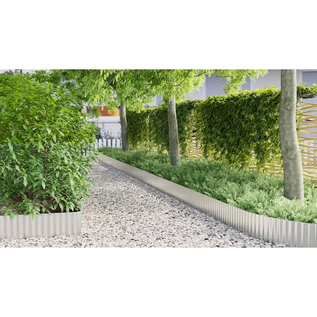 Bordura per Prato Grigio 15 x 0.03 x 1000 cm Acciaio zincato 42008623