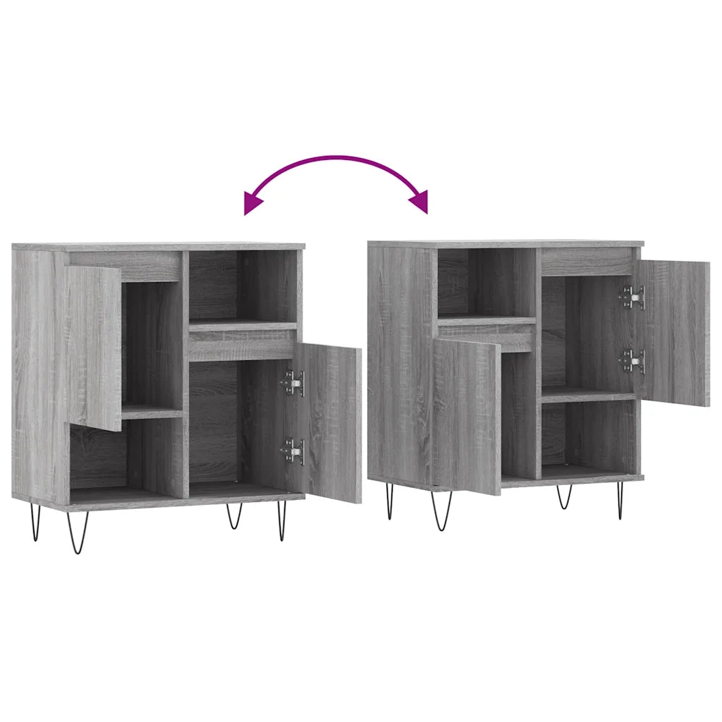 Credenza | Madia | Buffet da pranzo | Armadio da pranzo Grigio Sonoma 60x35x70 cm in Legno Multistrato