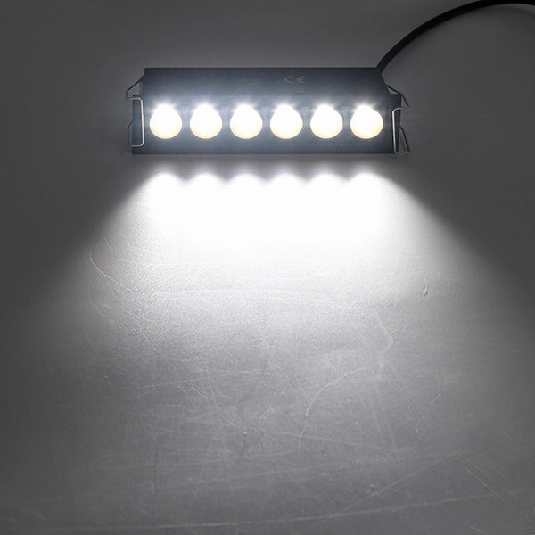FARETTO LED RETTANGOLARE DA INCASSO PER CONTROSOFFITTI 11W LUCE FREDDA 6000K - DESIGN MODERNO IN ALLUMINIO NERO