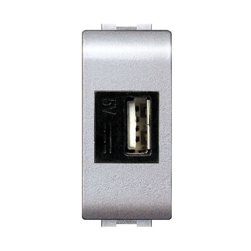 ALIMENTATORE DA INCASSO USB 'MYLIFE' Grigio - EC ELETTROCANALI