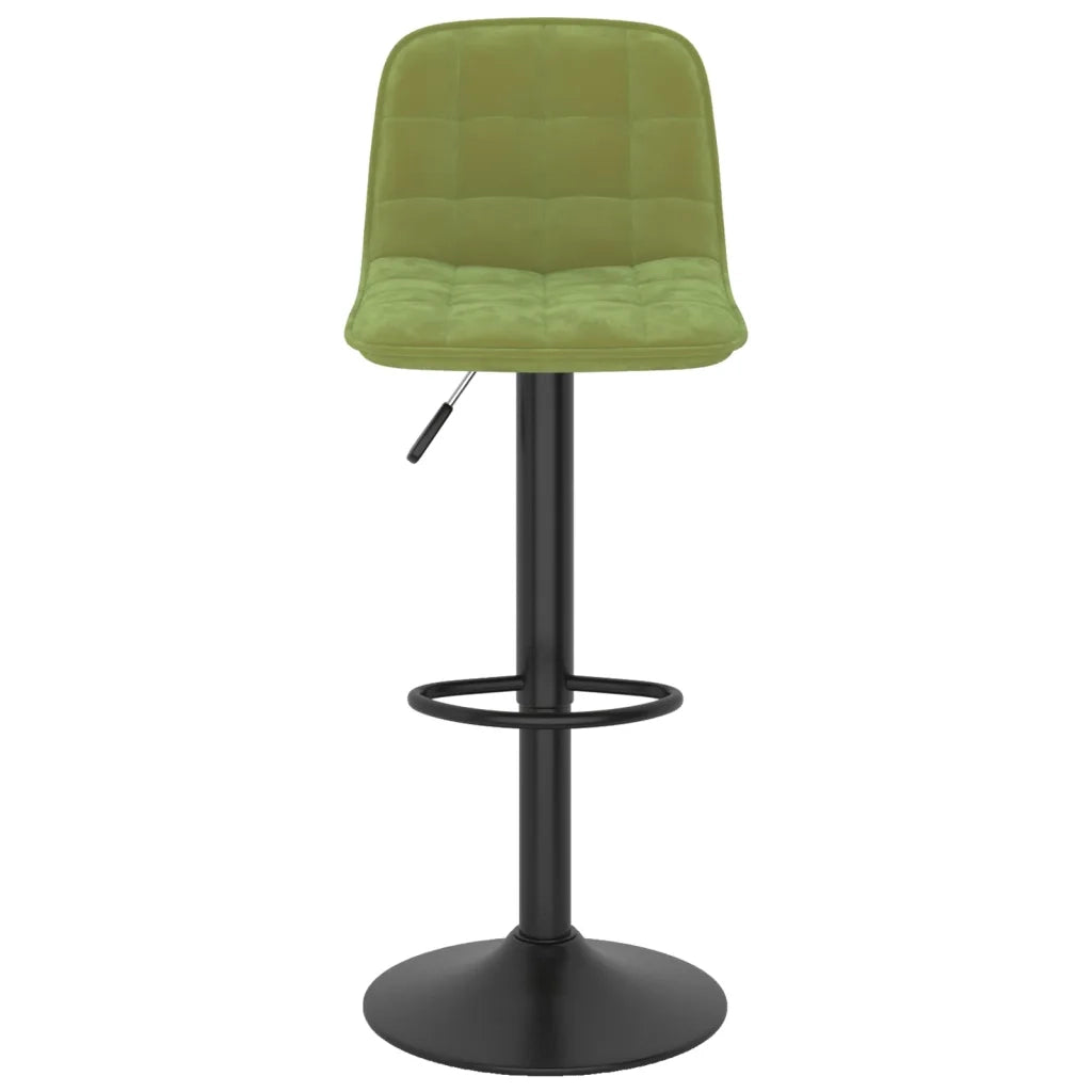 Sgabelli da Bar 2 pz Verde Chiaro in Velluto 333993