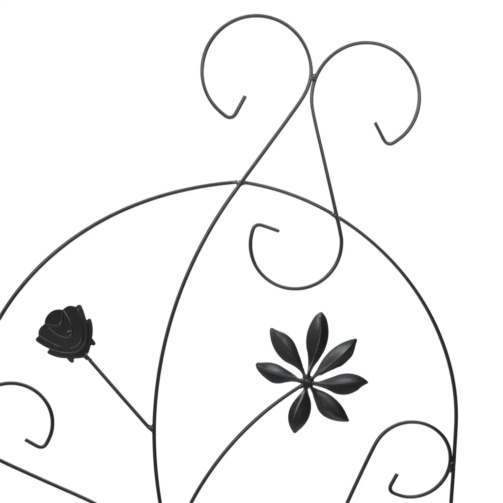 Recinzione per Giardino 3 pz Nero 112 x 39,5 cm Acciaio CFW3326196