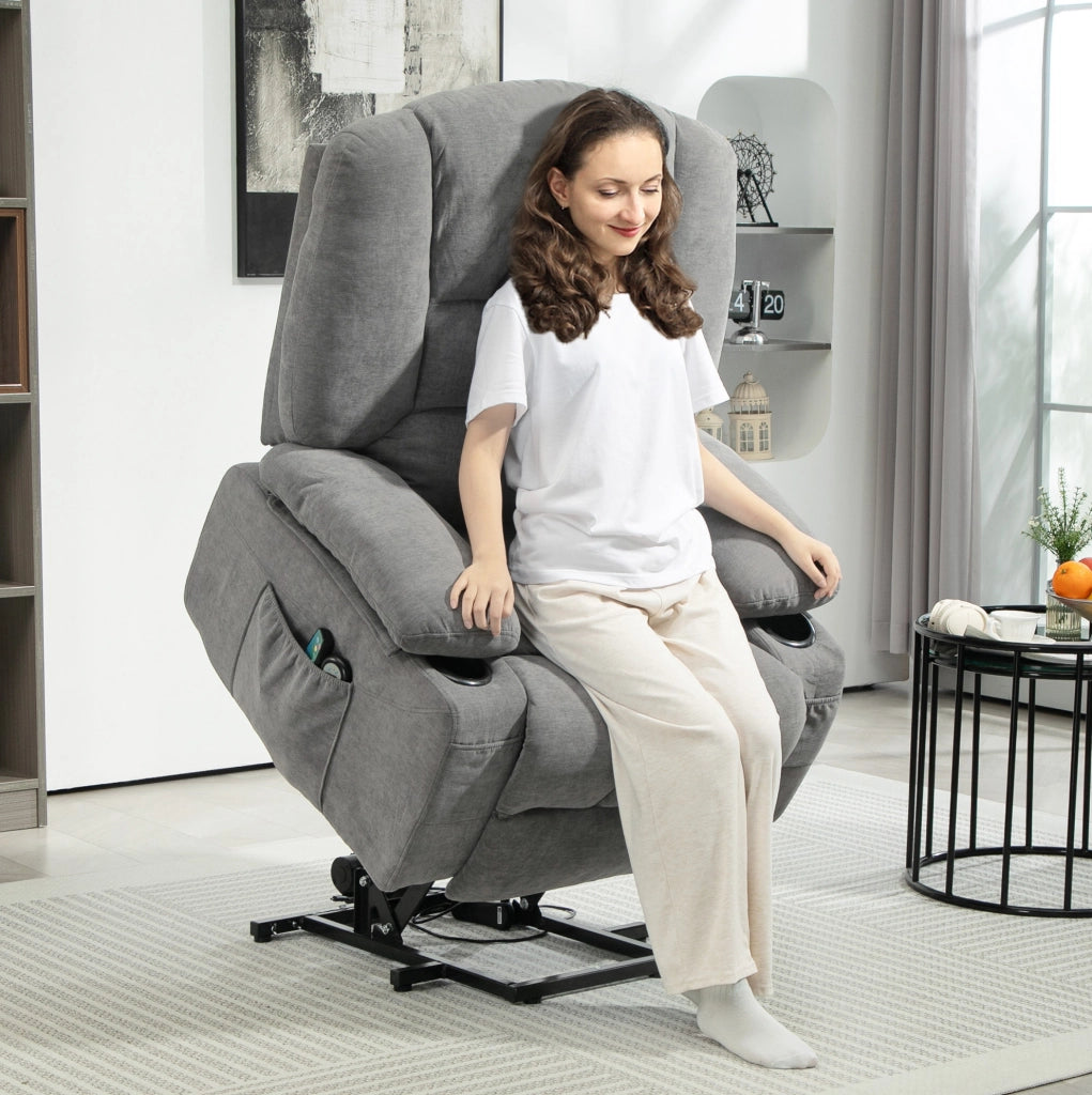 Poltrona relax elettrica con alzapersona, massaggio e calore