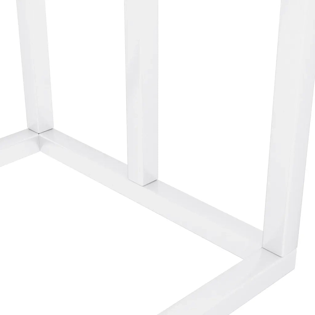 Portasciugamani da Pavimento Bianco 48x24x79cm in Ferro 343091