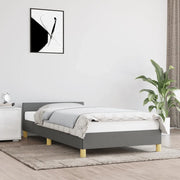 Giroletto senza Materasso Grigio Scuro 90x200 cm Tessuto