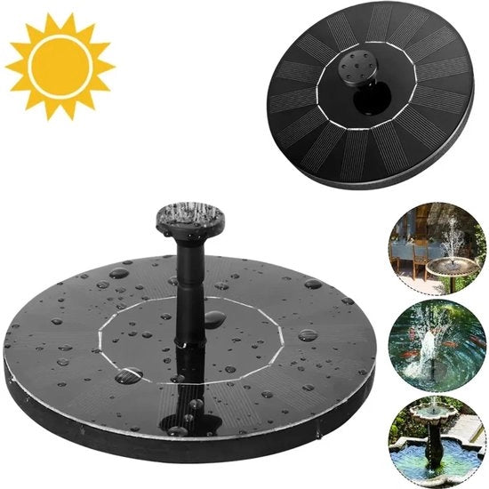 Pompa per fontana alimentata da energia solare, 1,4W pompa per vasca alimentata da energia solare, 4 effetti | Pompa solare fino a 70 cm di altezza | Pompa solare galleggiante per vasche per giardino
