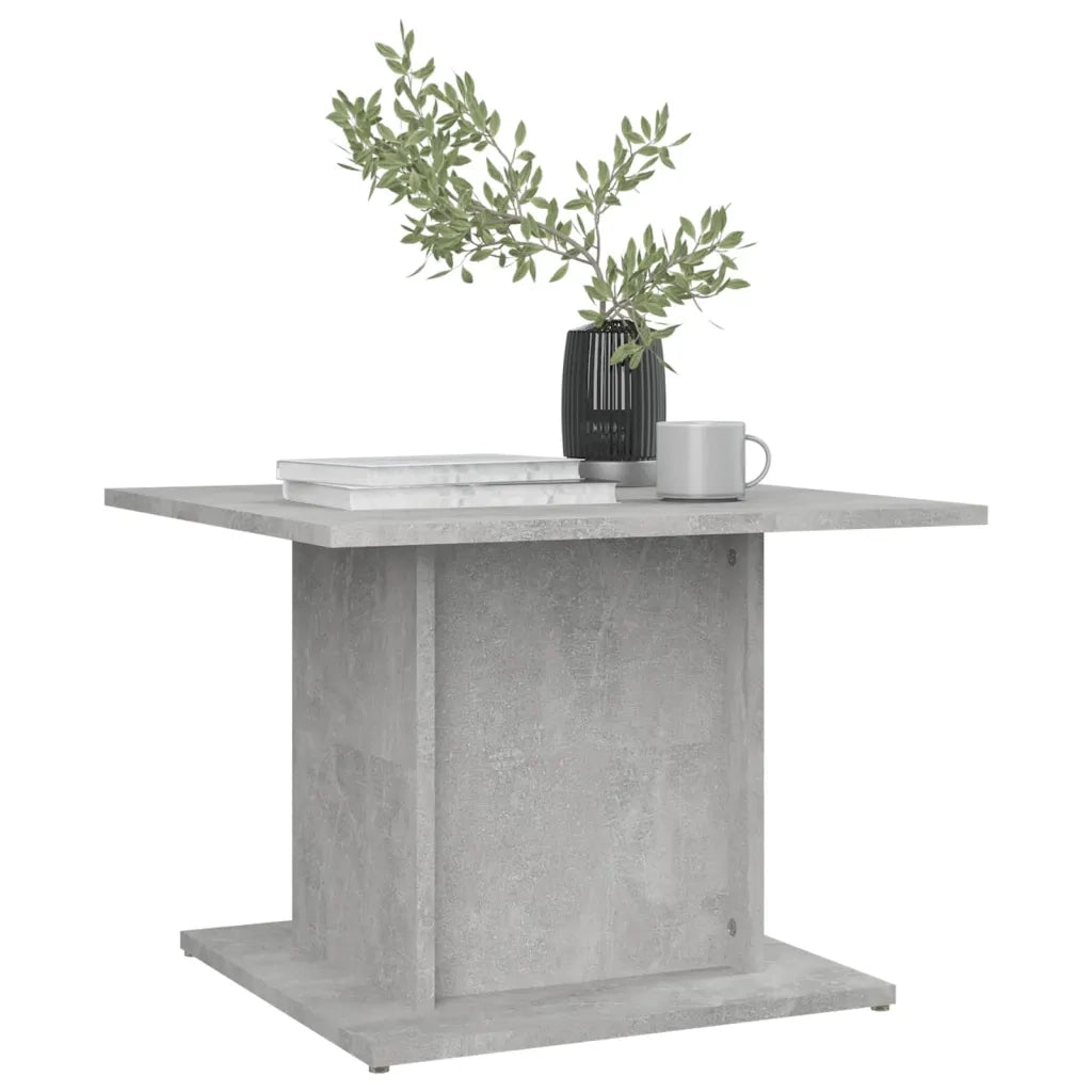 Tavolino da Salotto Grigio Cemento 55,5x55,5x40cm in Truciolato 810320