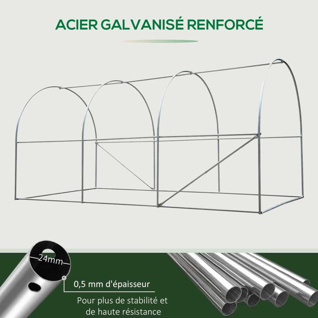 Serra da Giardino Tunnel ¨C zephmum ¨C Verde Acero 4x2x1.9m