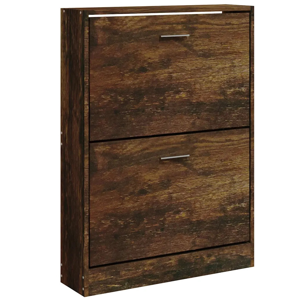 Scarpiera Rovere Fumo 59x17x81 cm in Legno Multistrato