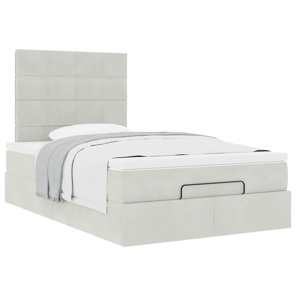 Struttura Letto Pouf con Materassi 120x200 cm Velluto 3313463