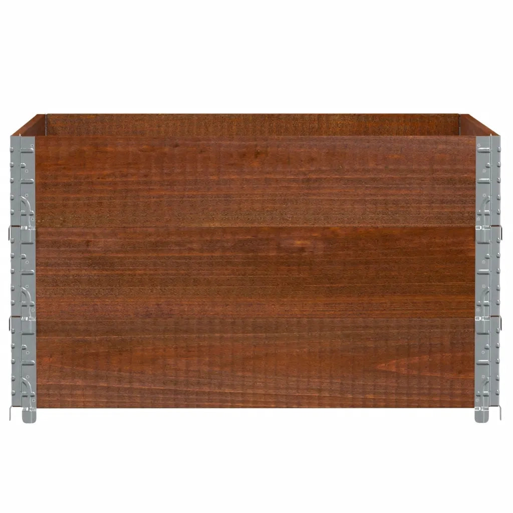 Paretali per Pallet 3pz Marroni 100x100cm Legno Massello Pino 3295377