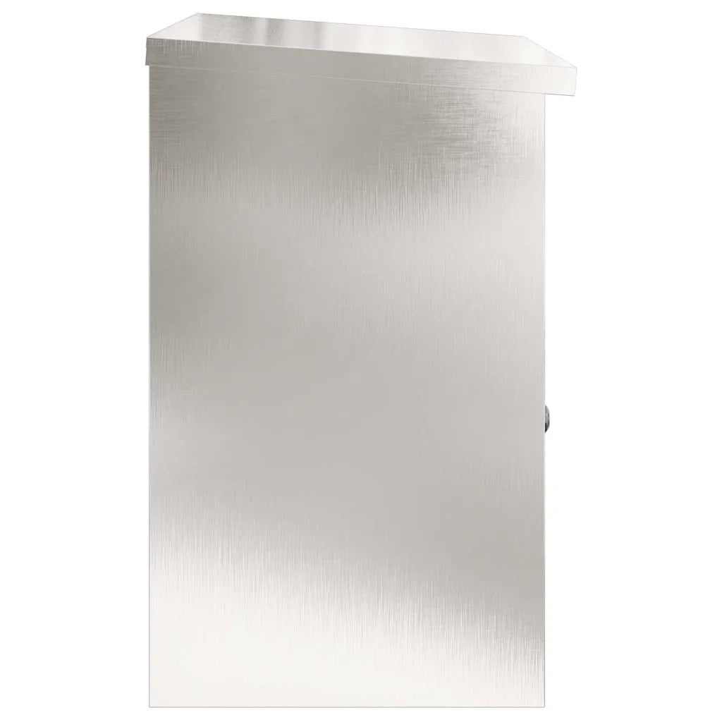 vidaXL Cassetta per pacchi Nero 44 x 35 x 59 cm Acciaio inossidabile