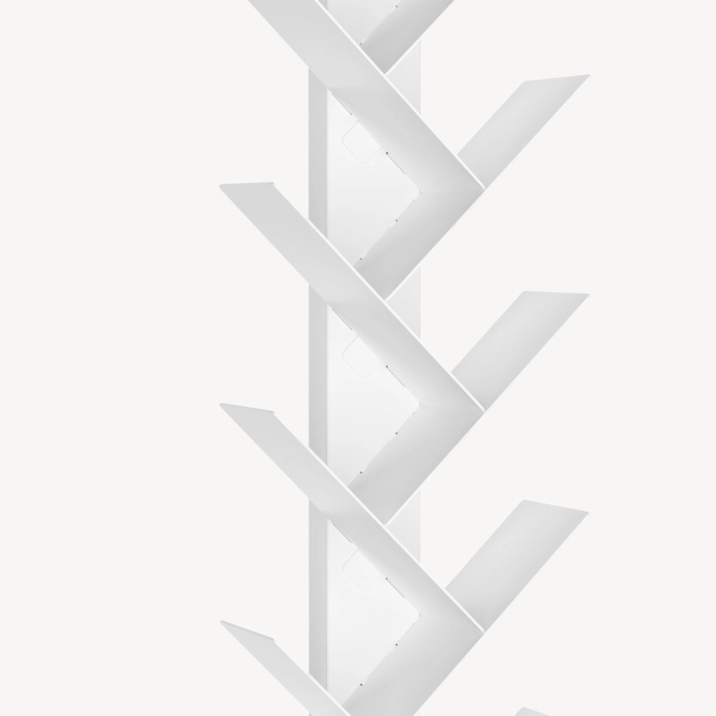 Libreria Eksjö a Forma di Albero Scaffale da Terra 150 x 39 x 39 cm - Bianco [en.casa]