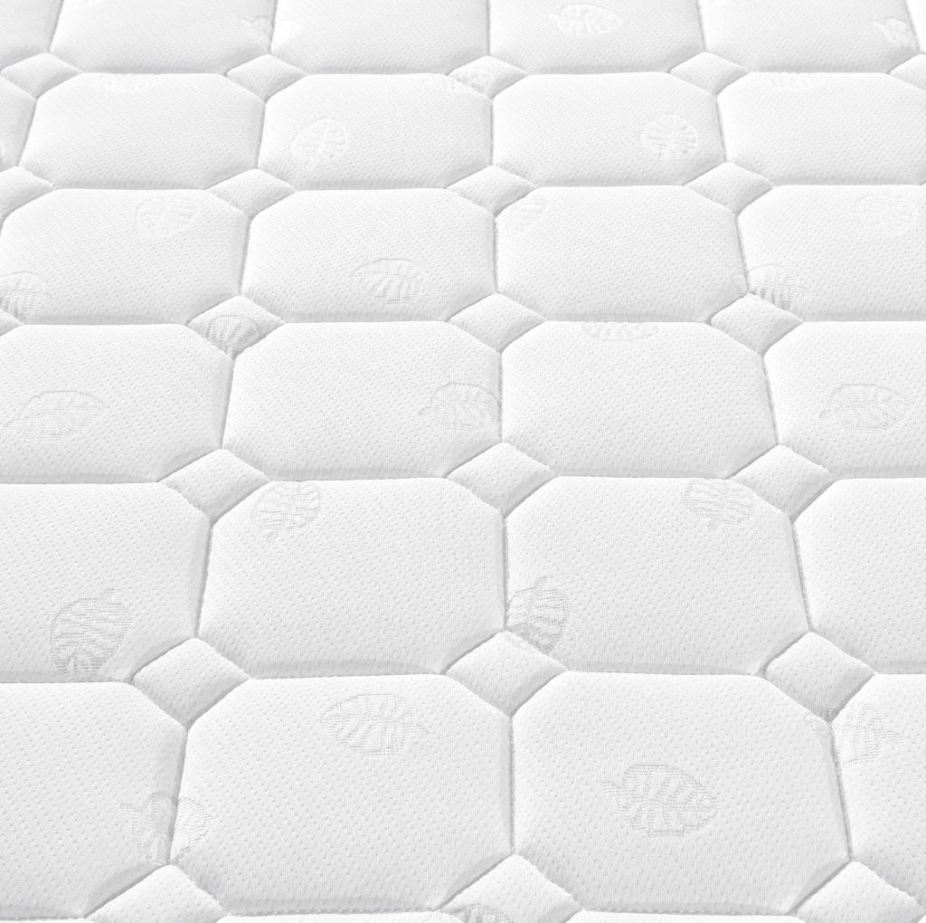 Letto 140x200 cm con rete e materasso a molle insacchettate in velluto verde