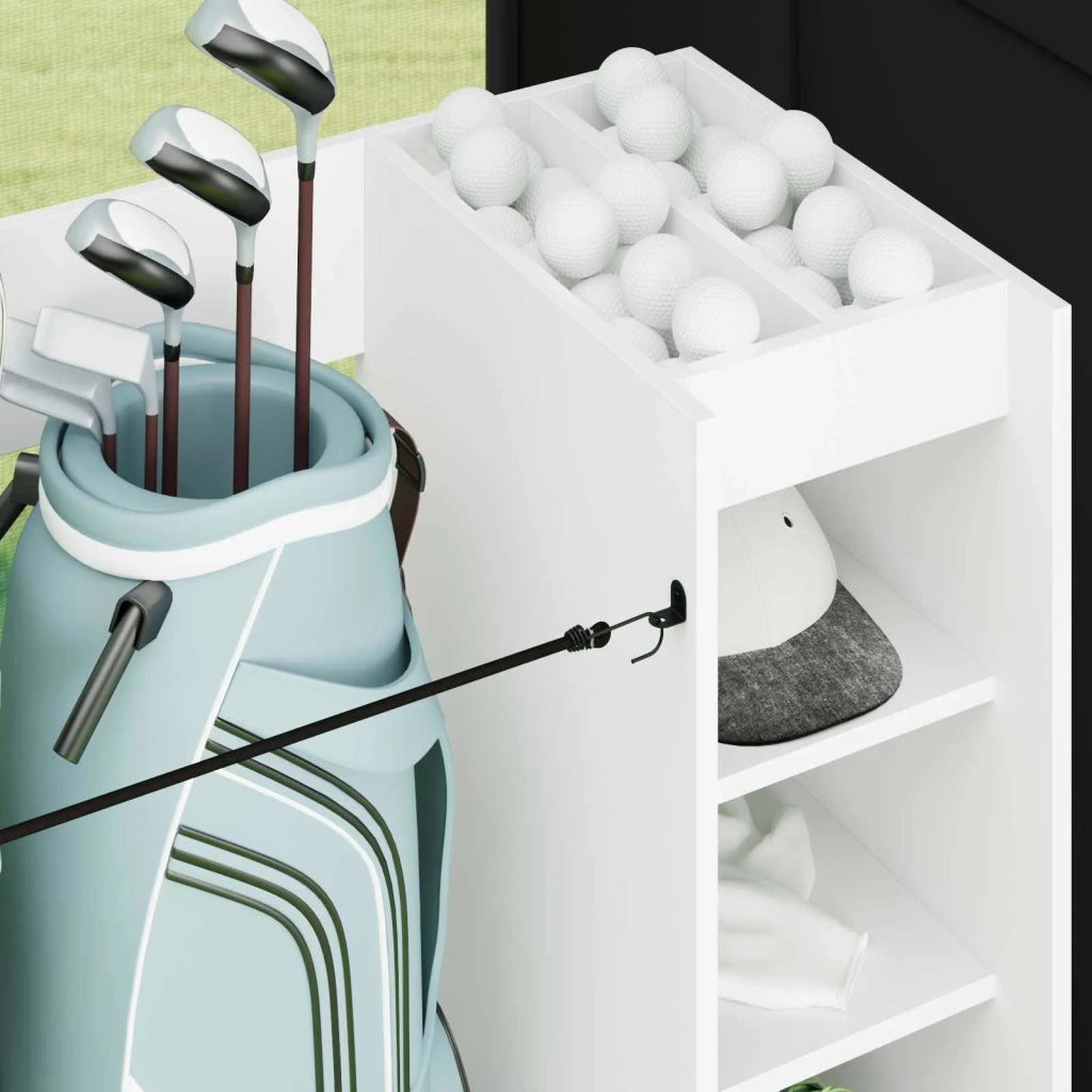 Armadio per Golf con ruota Tinta unita Bianco 90 x 45 x 98 cm CFW2951929