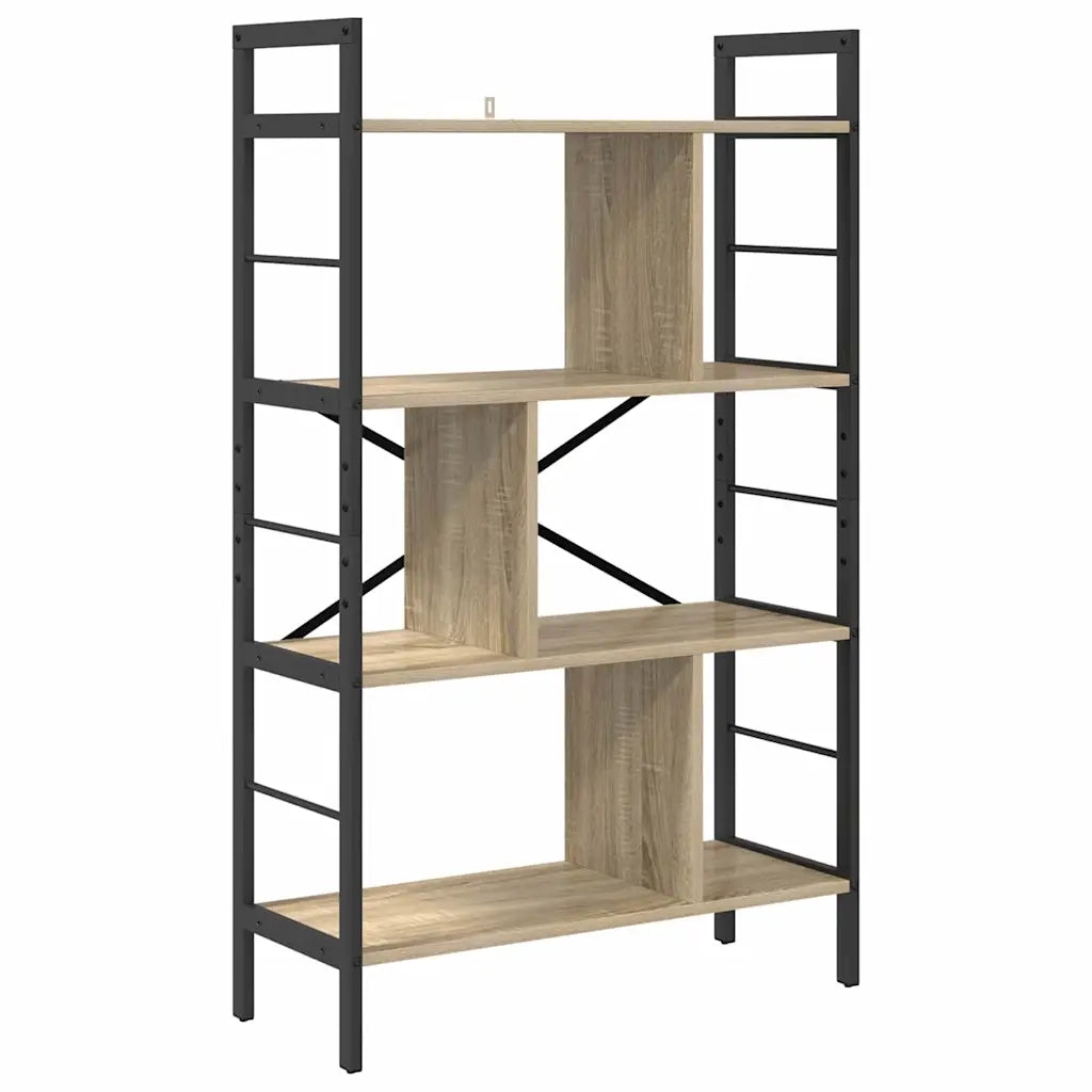 Libreria-Scaffale per Libri-Mobile di Stoccaggio Rovere Sonoma 75 x 30 x 123,5 cm Legno multistrato