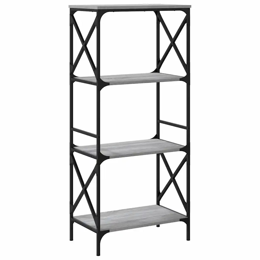 Libreria 4 Ripiani Grigio Sonoma 59x35x132cm Legno Multistrato 837620