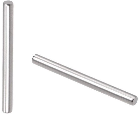 100 pezzi di supporti a gancio in acciaio inossidabile, argento, 2mm x 22mm - Duraturo e pratico