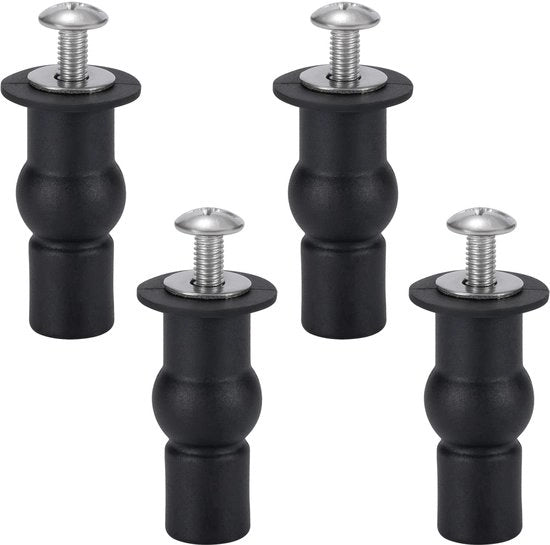 Set di fissaggio per toilette universale a vite fissa in gomma, accessori per toilette, 4 pezzi