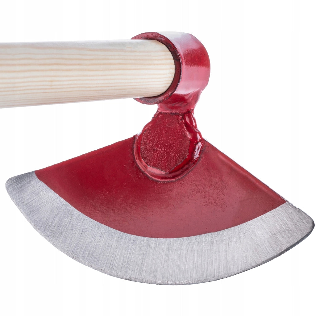 Zappa da giardino forgiata KADAX, manico in legno da 18 cm, affilata, lunga 123 cm, ideale per scavare.