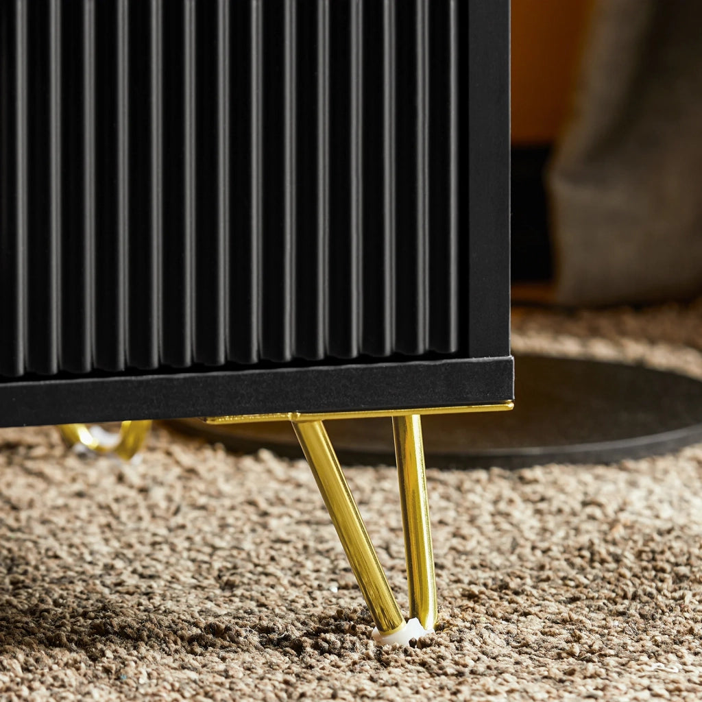 Comodini letto con cassetti Tavolino da salotto o soggiorno Tavolino telefono 40x40cm Nero 2 cassetti FBT115-SCH