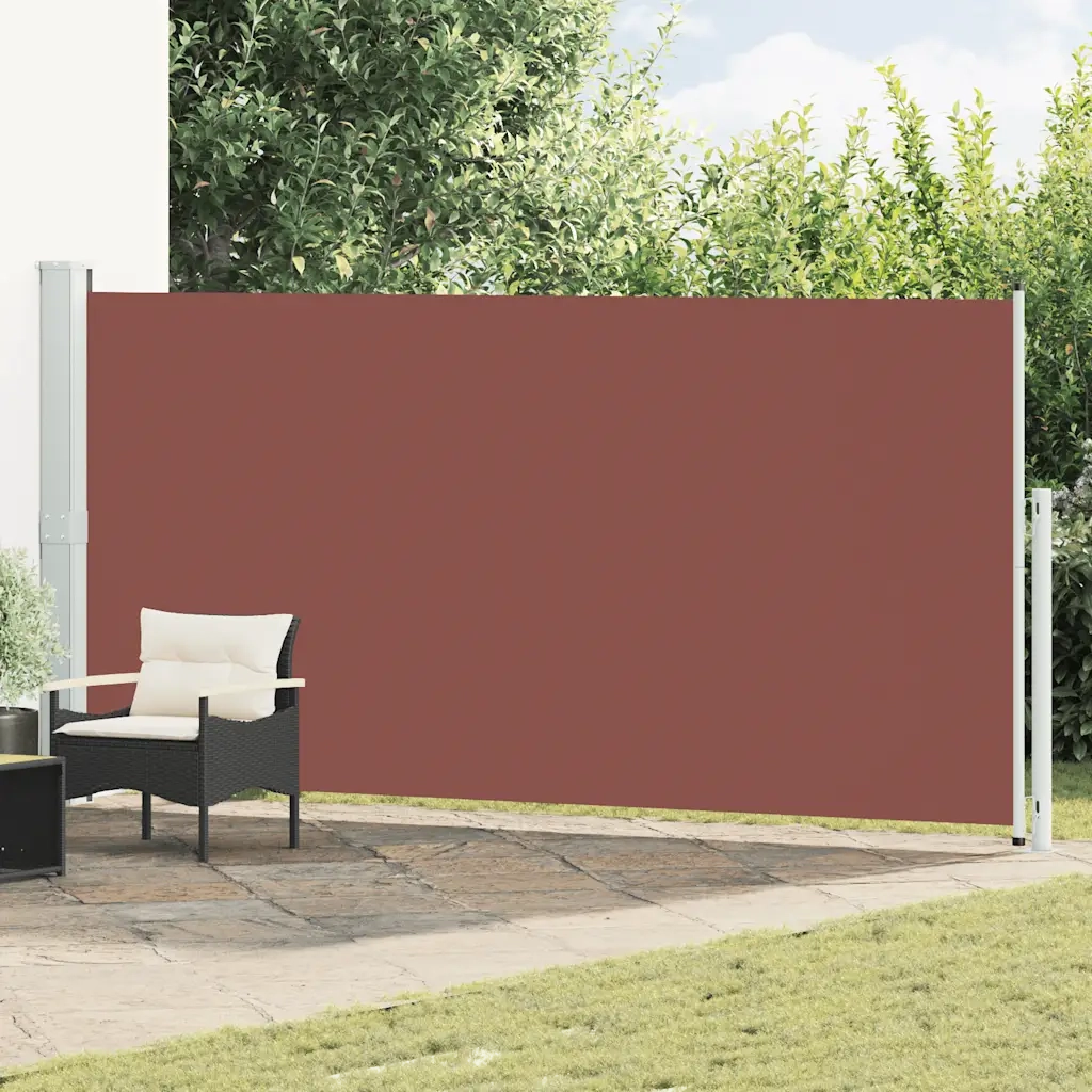 Tenda Laterale Retrattile per Patio-Tenda parasole per balcone 180x500 cm Marrone