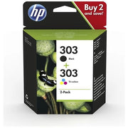 HP 303 2-PACK (3YM92AE) - BLACK + TRI-COLOR - CARTUCCIA ORIGINALE