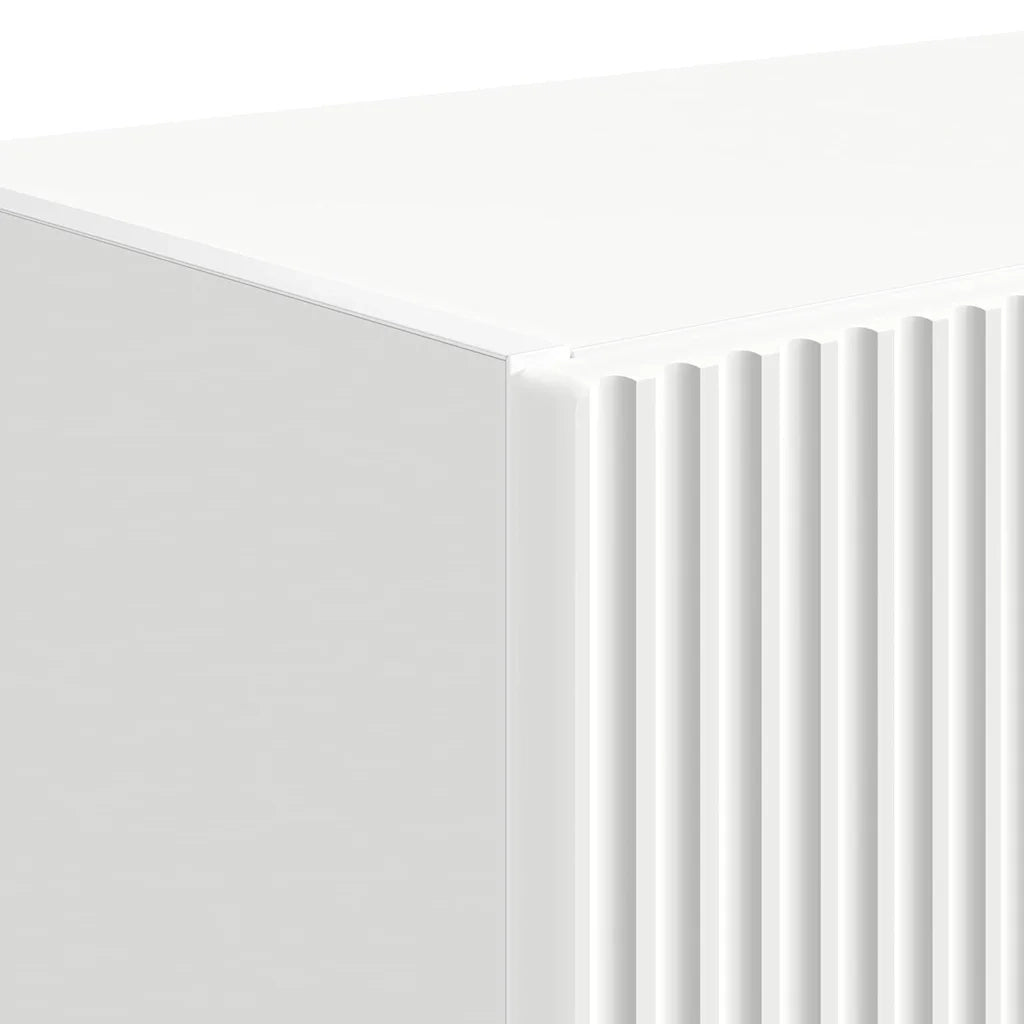 Mobile TV rettangolare a parete moderno e minimalista 59,5 x 31 x 100 cm in legno composito bianco 02_0055039