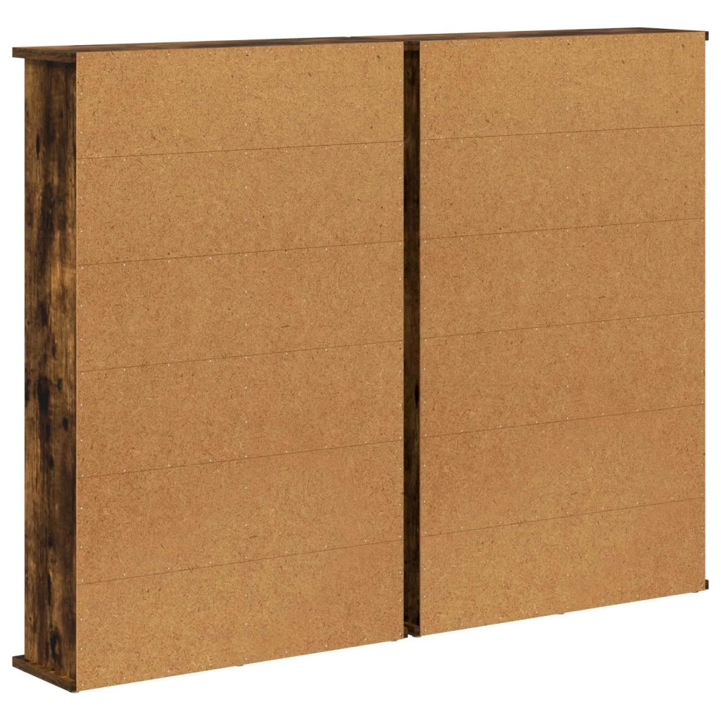 Mobile per CD 2 pz Rovere Fumo 60 x 17 x 92 cm 8012739