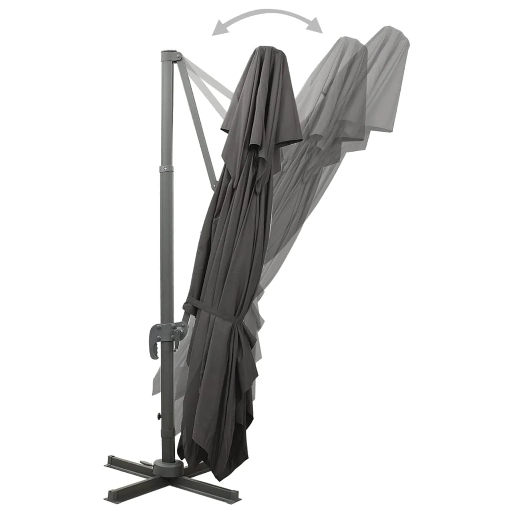 Ombrellone a braccio doppio antracite 400 x 300 cm 02_0008565