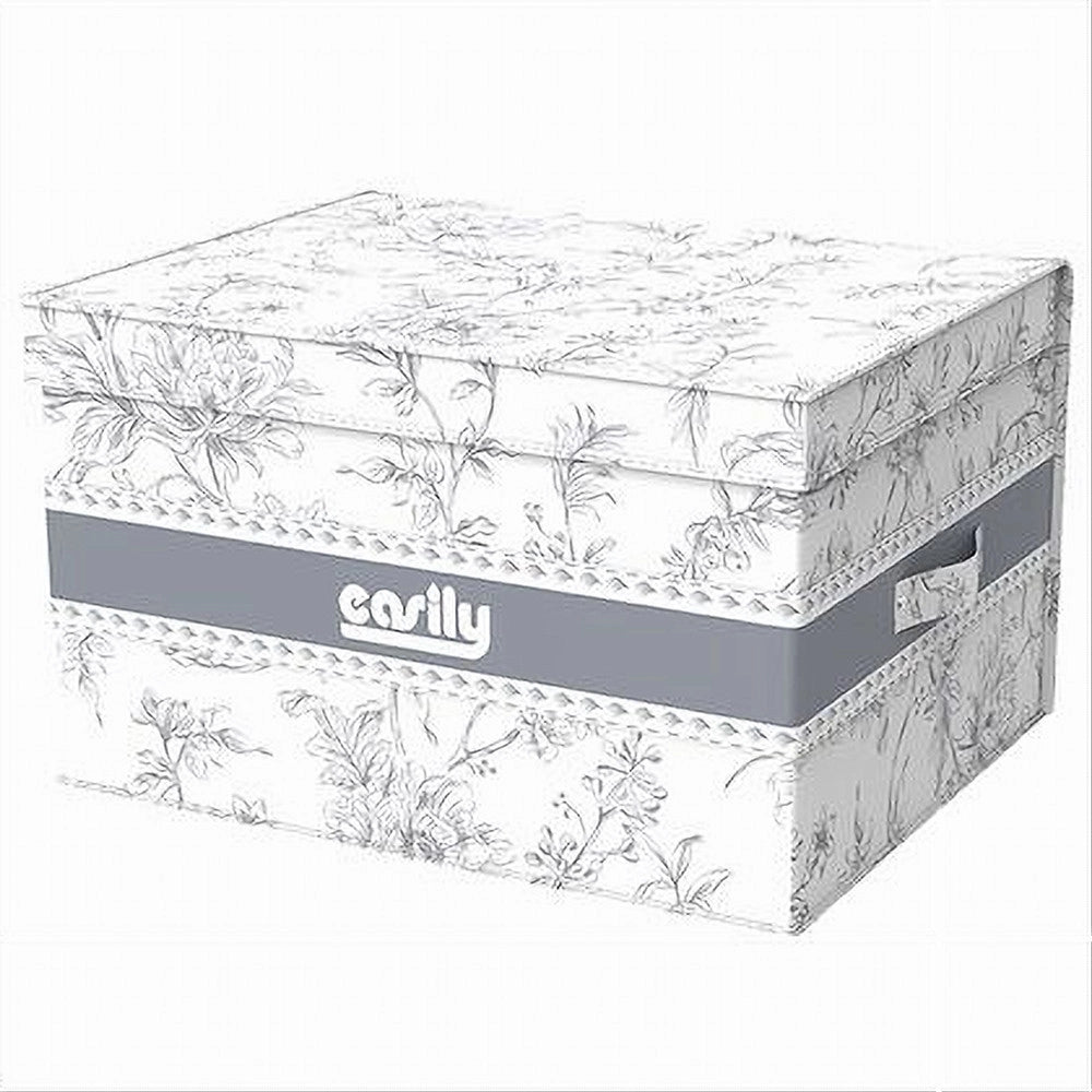 Trade Shop - Box Portatutto Scatola Salvaspazio Contenitore Organizer 50x40x25cm Fantasia 87317 -