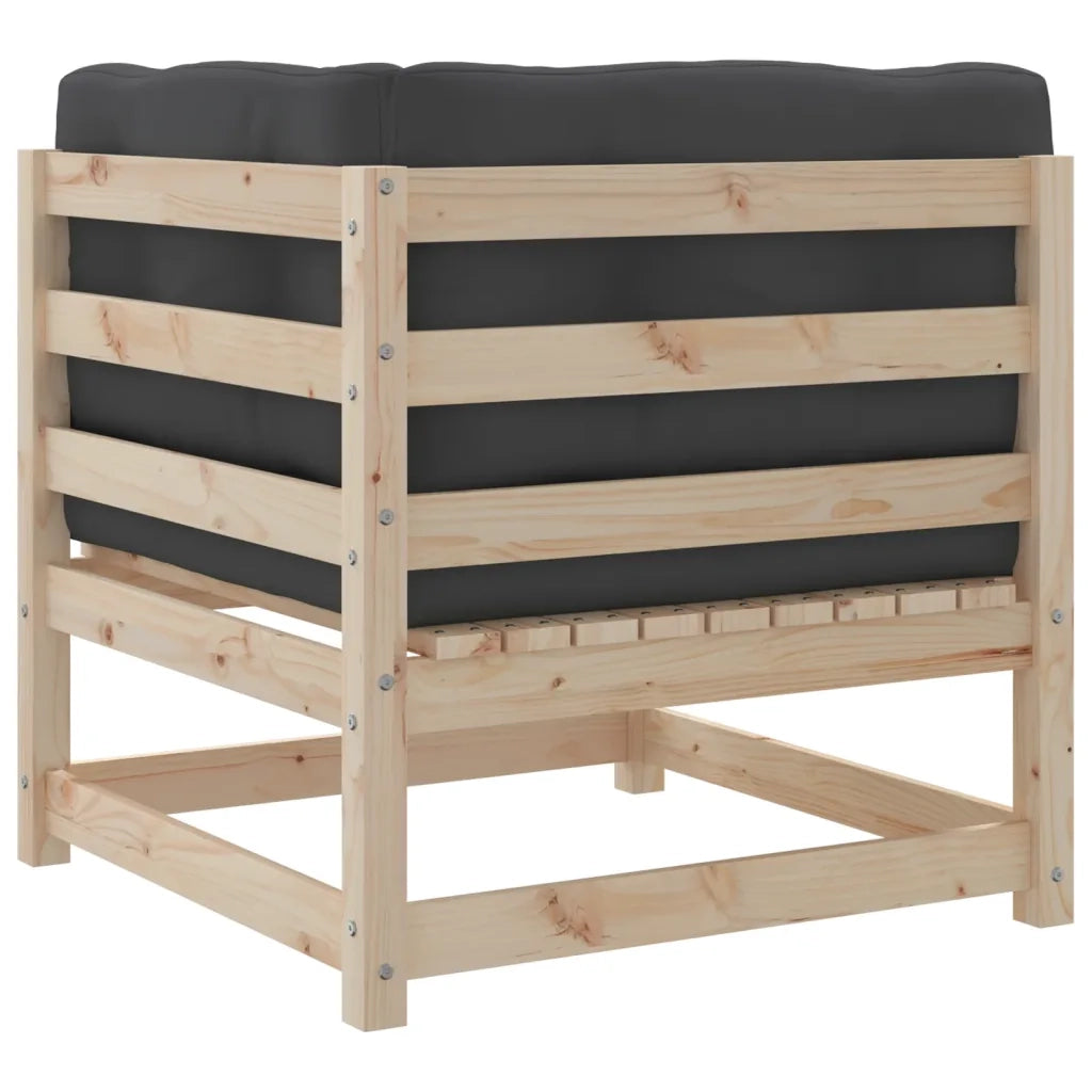 Set Divani Giardino 6 pz con Cuscini in Legno Massello di Pino 3299445