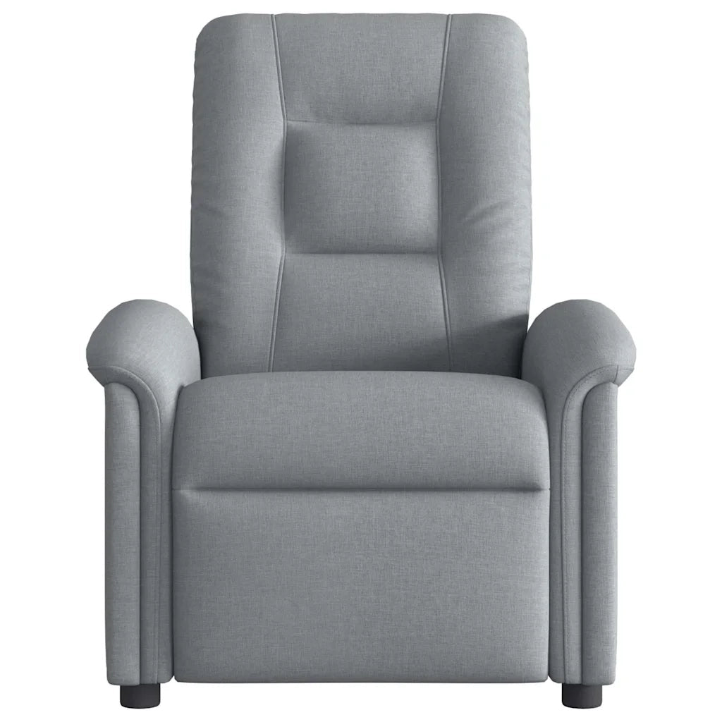 Divano Sedia-Poltrona Reclinabile in Tessuto Grigio Chiaro 545316