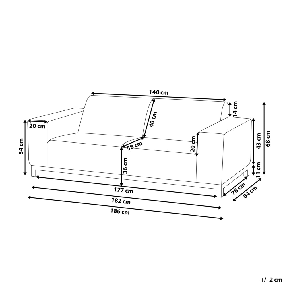 Divano da giardino Rivestimento tessuto beige Gambe alluminio bianco Mobili da esterno per interni Resistente alle intemperie per esterni